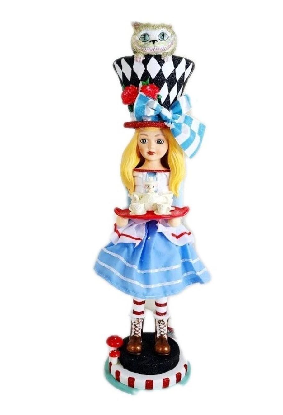 Kurt S. Adler Hollywood Alice In Wonderland Nutcracker Multi-Color 19.5" Boxed
